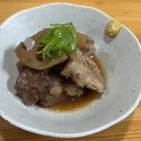 豚バラなんこつと蓮根の煮物|ばあさへさん