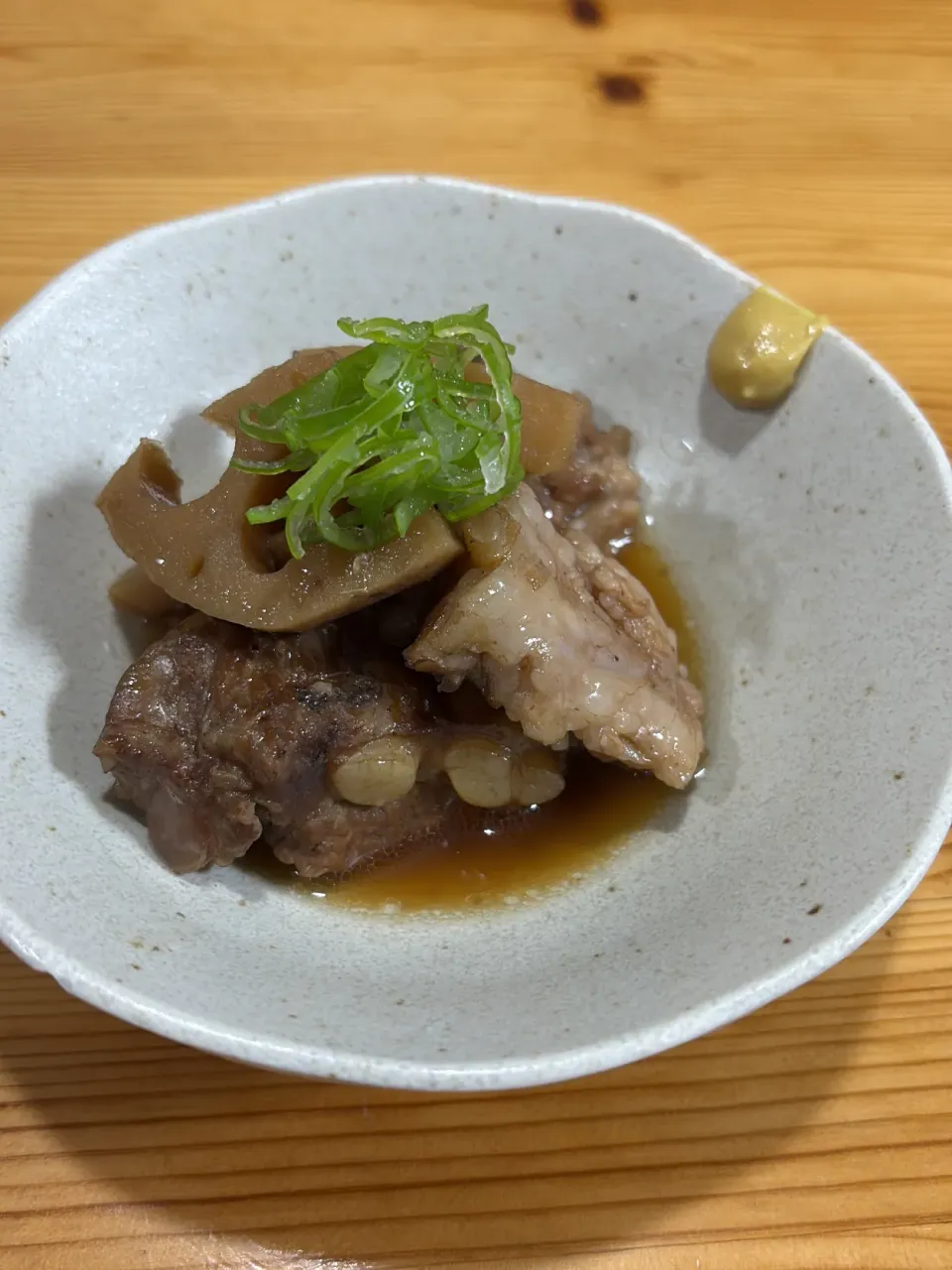 豚バラなんこつと蓮根の煮物|ばあさへさん