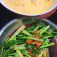 steamed pork egg + stir fry veggies for simple dinner 🍽 🤤😋|🌷lynnlicious🌷さん