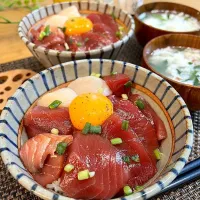 まぐろの漬け丼〜🐟