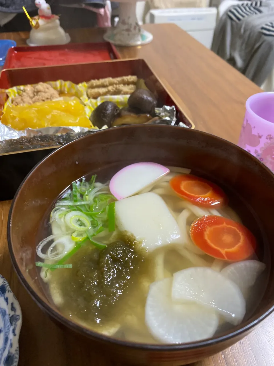 夜　力餅うどん､おせち|みちくんさん