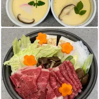 「すき焼き＆茶碗蒸し」