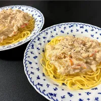 たらば蟹のクリームパスタ|茶茶茶さん