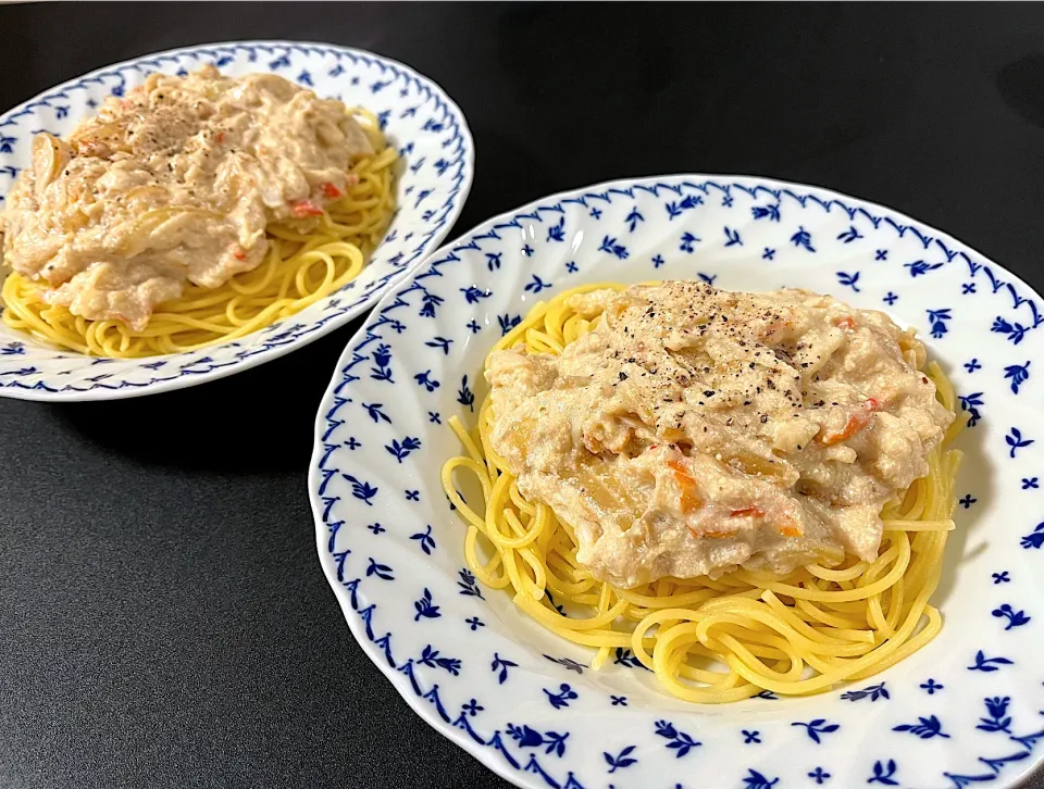 たらば蟹のクリームパスタ|茶茶茶さん