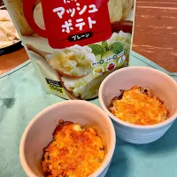 ポテトのチーズ焼き⭐︎お湯だけでマッシュポテト|パンプキンさん