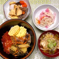 正月明けの残りもの海鮮丼|こむぎこさん