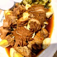 braised pork belly n intestine|rufvalさん