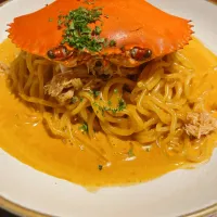 Crab Tomato Cream Spaghetti with Ricotta Cheese|中さん