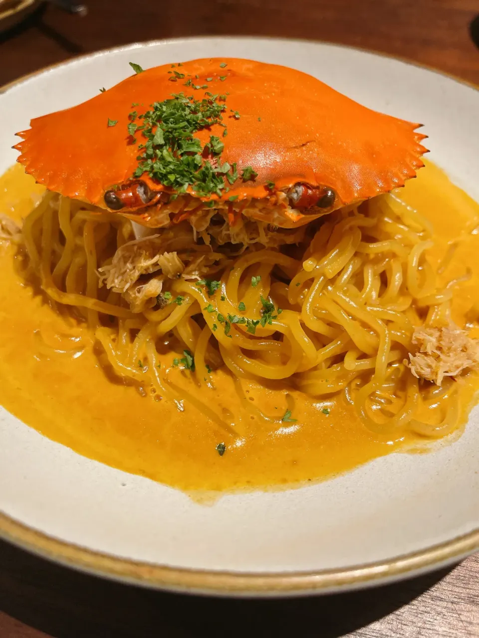 Crab Tomato Cream Spaghetti with Ricotta Cheese|中さん