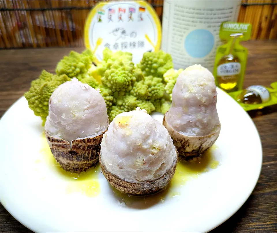 🌏『世界の食卓探検隊』【里芋とロマネスコとマヨルカ島の塩】|ayaさん