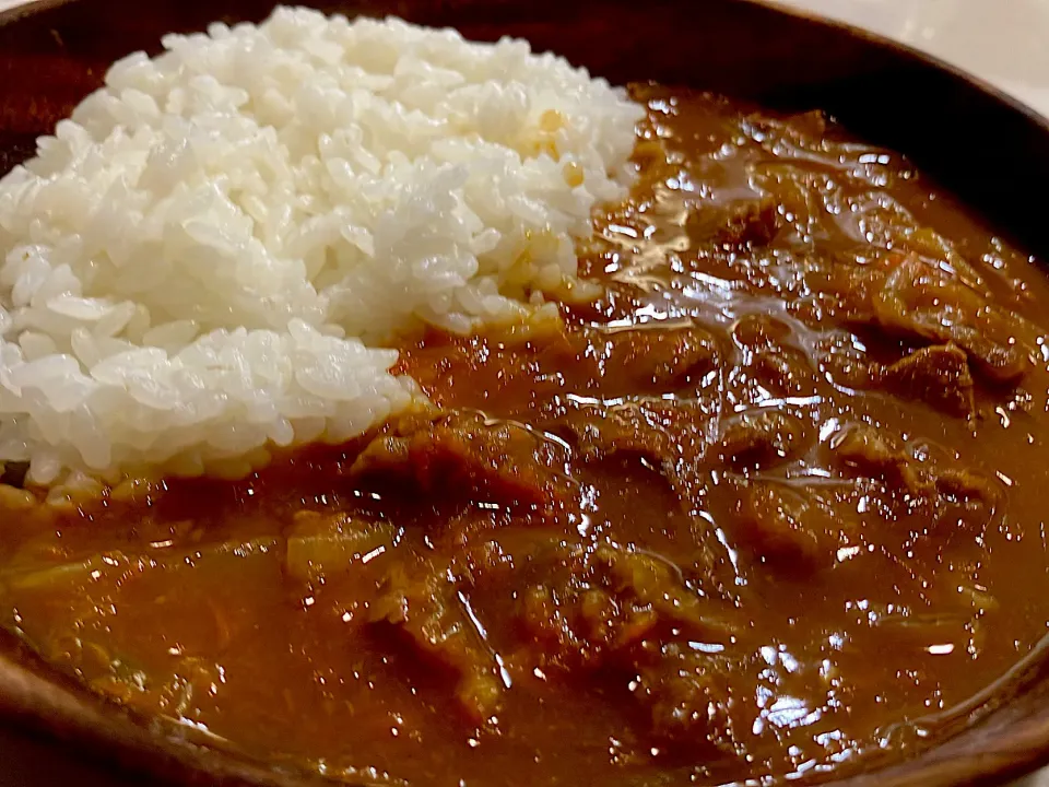 牛すじ煮汁カレー(牛すじなし)|もちまるさん