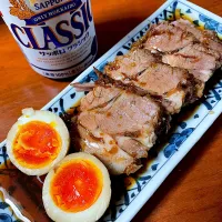 煮豚&煮卵&SAPPORO CLASSIC🍻🍺|Miekoさん