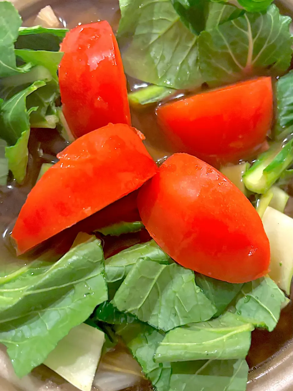 野菜鍋🍲トマト🍅も美味しい😋|みうのすけさん