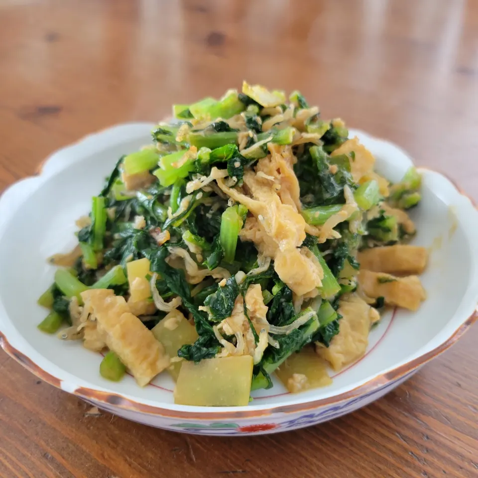 よごし（大根菜っ葉、大根皮、じゃこ、油あげ）|あんさん