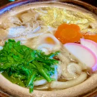 寒い❗️              麺好きランチは                  「鍋焼きうどん」|mottomoさん