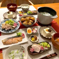 七草粥の晩ごはん| むぎこさん