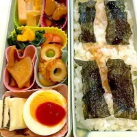 おっさん弁当　🫘　筍　漬け物　ちくわ　板東英二　のりチー　バターソテー| ひげおやじさん