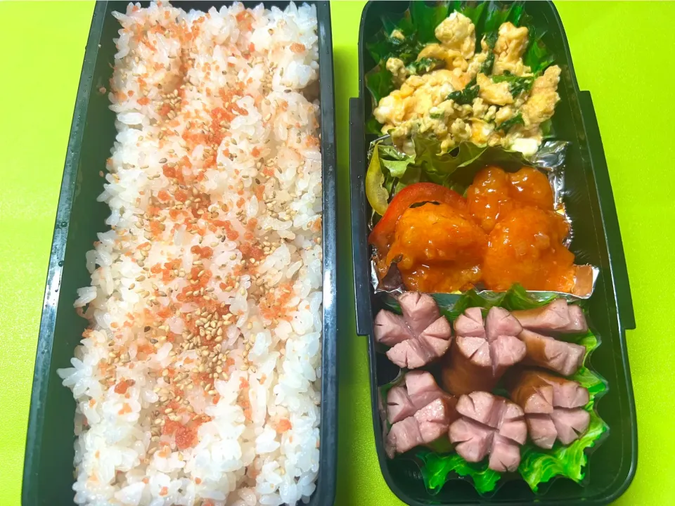 高1息子のお弁当🌈1/8(水)エビチリ🍤|KCo🌈さん