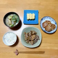 豚肉の生姜焼きと蓮根の甘酢炒め|ちゃみこさん