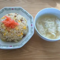 炒飯と餃子スープ| kadaoさん