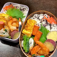 ミニエビフライ弁当|雑草シェリーさん