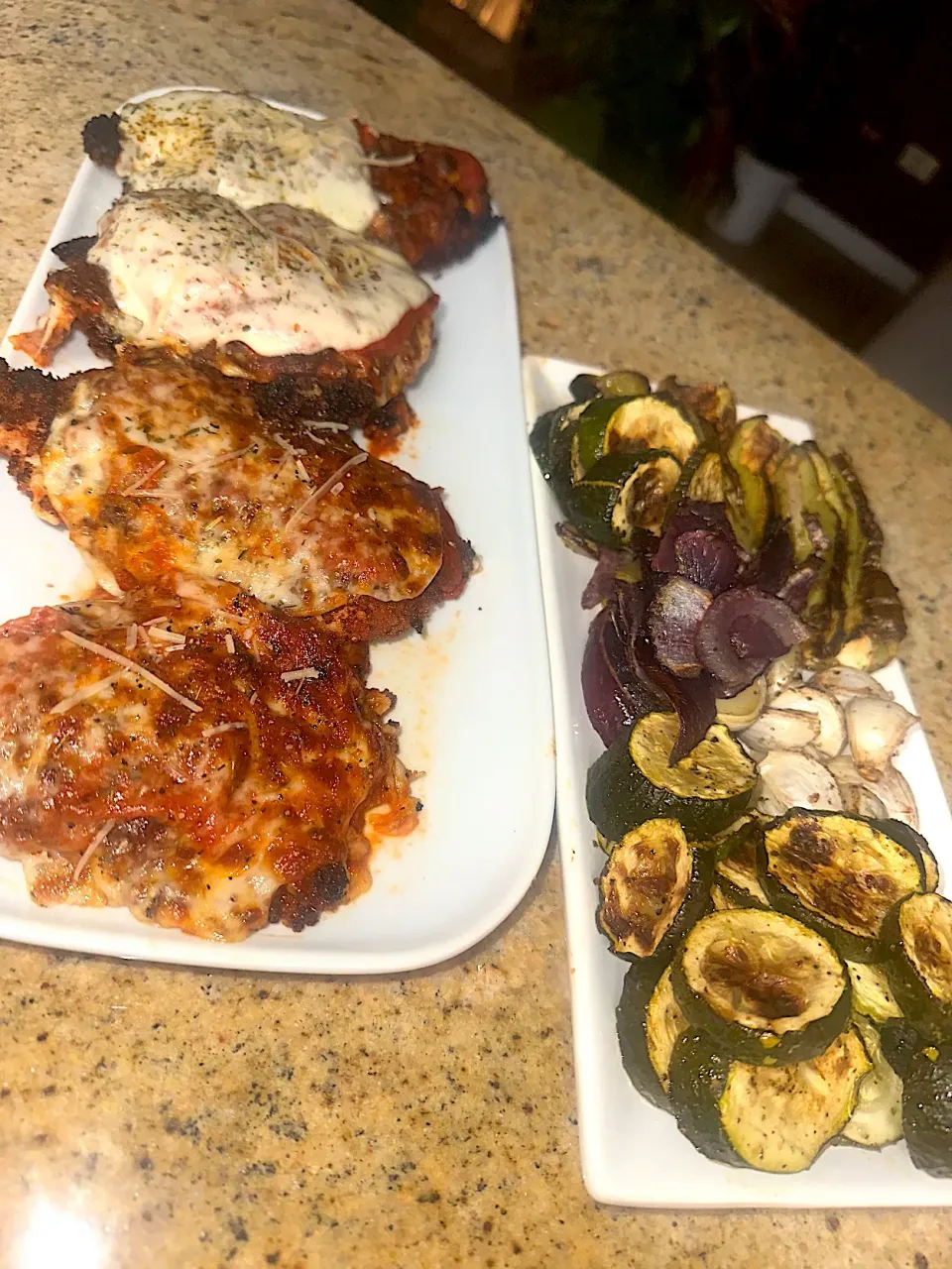 Chicken Parmesan with roasted veggies|Tawanjaさん