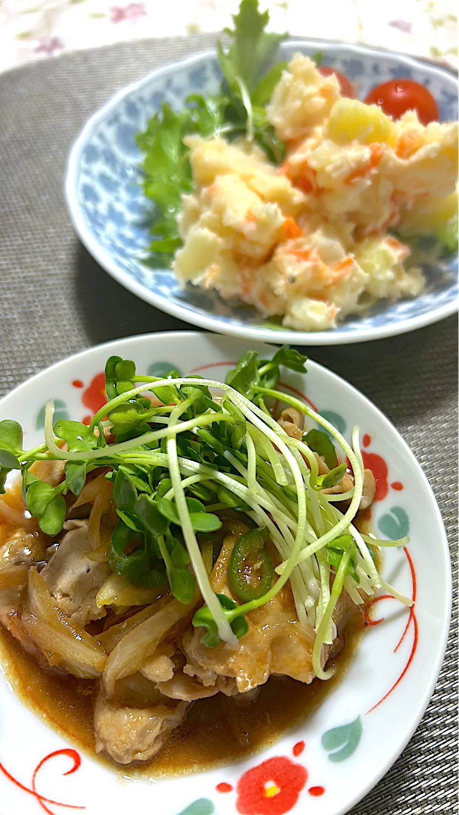 焼肉少々とポテトサラダ|🍒ふみりん🍒さん