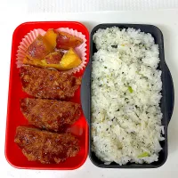 高3になった次男くんへ　メンチカツ弁当|晴れ時々弁当さん