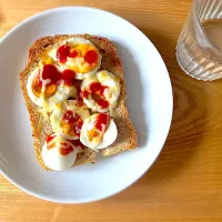 HB全粒粉食パンで🍞ゆで卵トースト🥚|1614さん