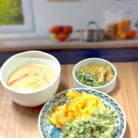 かき揚げ＆人参葉っぱ天ぷら|アッキーさん