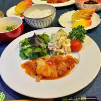 FitDish で晩御飯｡.:✤*゜ポークケチャップ