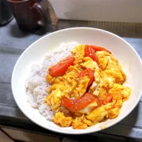 今夜は、トマトの卵炒め飯を頂きました😋✨🎵|ギムレットさん