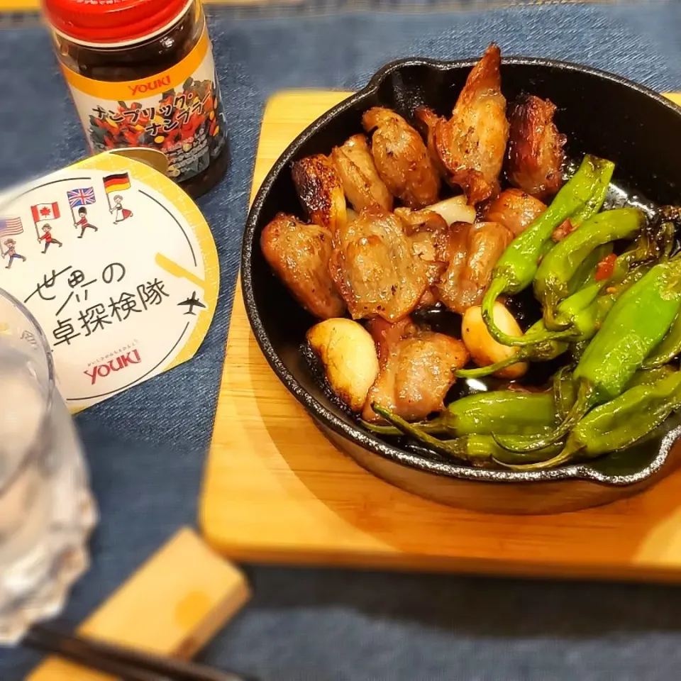 ししとうと砂肝ニンニクのナンプリックナンプラーバター焼き(ガリバタナンプリ)|オハナシマンさん