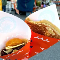 あんバターとシュガーバタークレープ|ただの栄養士さん