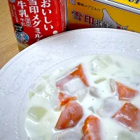 いやすごい！ミルク感が超濃いーっ❣️のベシャメルソースを作ってからの　　　　　　　　　　　　　「豚バラとごろごろ野菜のミルクスープ」|maSami＊さん