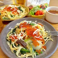 いくらのオイルパスタ🍝