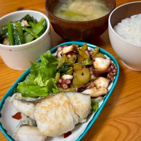 「プラス糀 生塩糀パウダー黒胡椒ブレンド150g」を使ってみたSnapdishの料理・レシピ写真:鱈の塩焼き、たことセロリの柚子胡椒