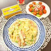 ベーコンと白菜のクリームパスタ|ヒカリーさん