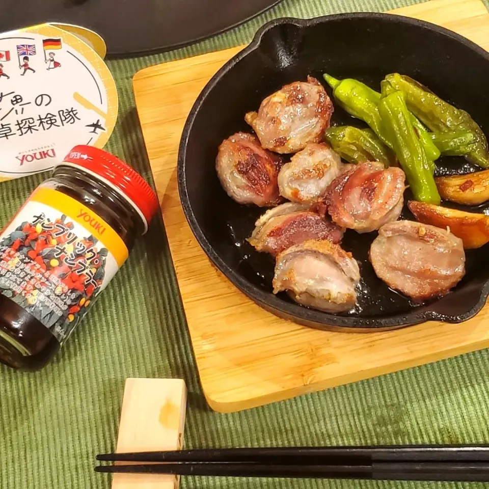 ししとうと砂肝ニンニクのナンプリックナンプラーバター焼き|オハナシマンさん