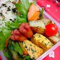 小松菜炒め鮭弁当|yayoi.Kさん