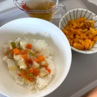 たらのあんかけ丼、かぼちゃとツナのサラダ|なつこさん