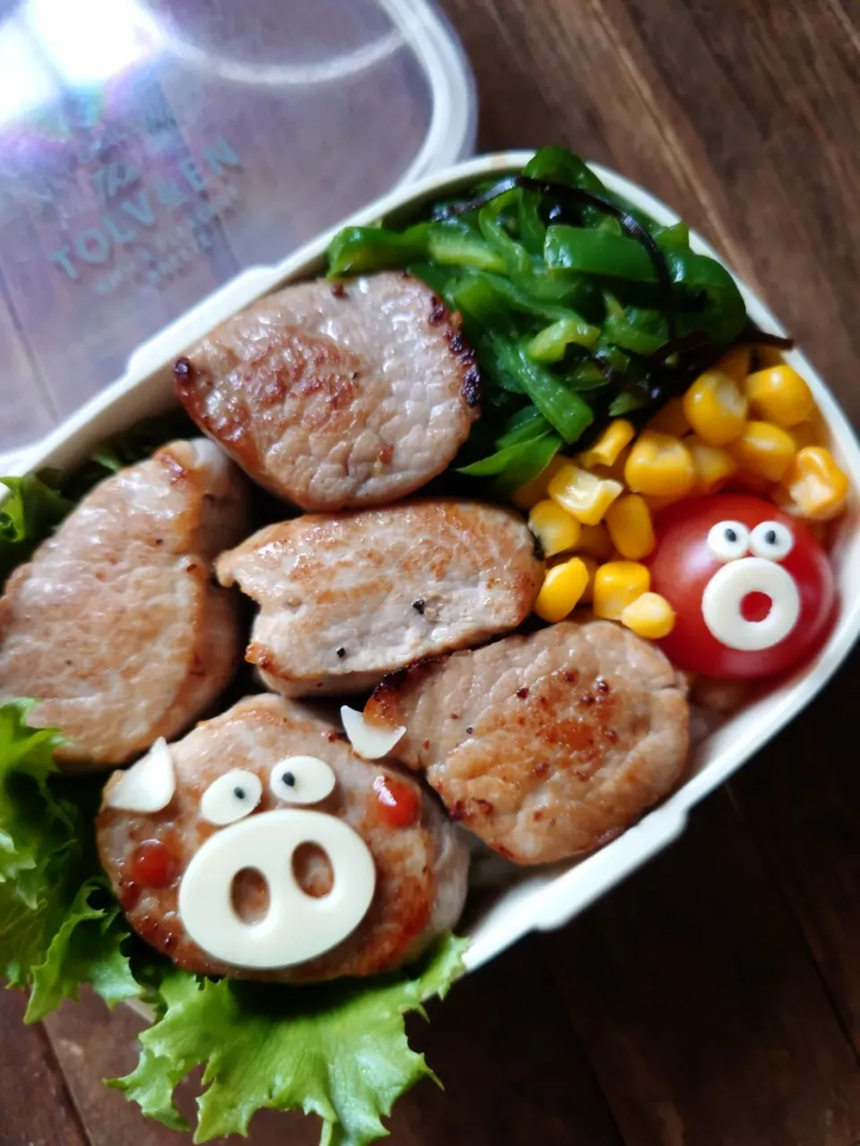 漢の…次女用🍱豚ヒレステーキ丼弁当|ᵏᵒᵘさん