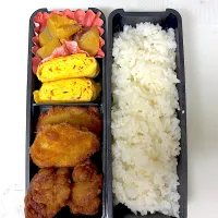 高3になった次男くんへ　唐揚げとカツ弁当|晴れ時々弁当さん