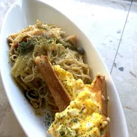 やみつき筍＋ポトフのパスタ＋卵トースト|ヨウコさん