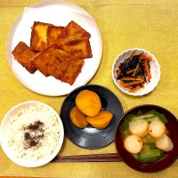 高野豆腐のカレー粉揚げ定食|Atelier Sekiさん