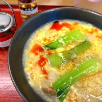 【８番らーめん】酸辣湯麺|Tak@さん