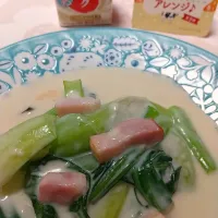 ☆今日の昼ごはん☆  チンゲン菜のクリーム煮| hamamaさん