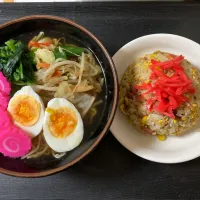 醤油ラーメン＆炒飯|まちゃさん