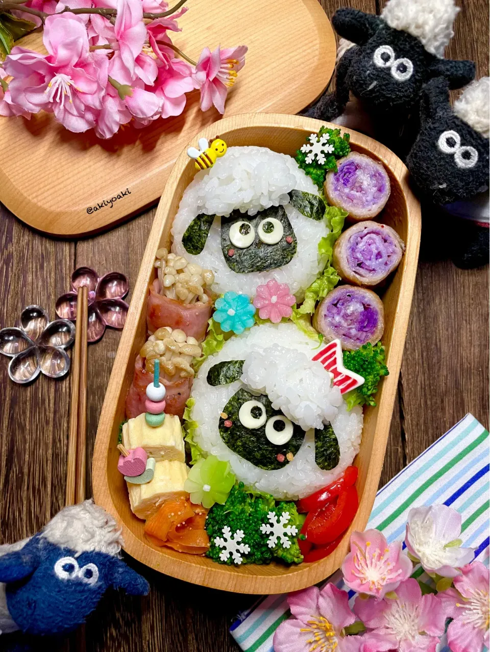 ひつじのショーン弁当|Akiyoෆ¨̮⑅さん