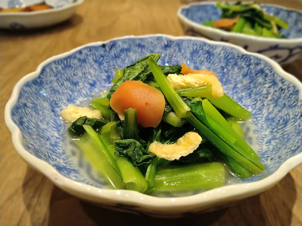 小松菜と薄揚げの梅煮|古尾谷りかこさん